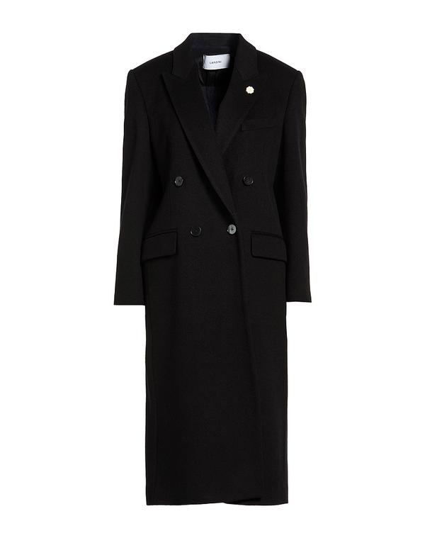 ラルディーニ レディース アウター 厚地の外套 LARDINI Black 黒いこと