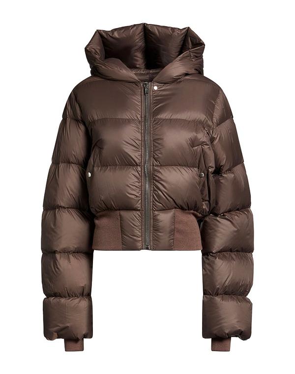 リックオウエンス レディース アウター 上衣・上衣 パファージャケット RICK OWENS Dark Brown 赤銅色