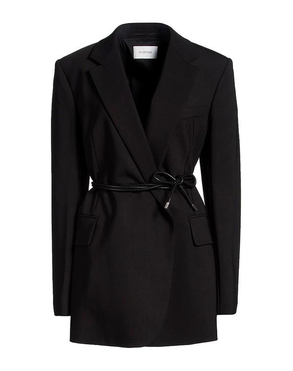 運動競技マックス レディース アウター 上衣・上衣 テーラードジャケット SPORTMAX Black 黒いこと