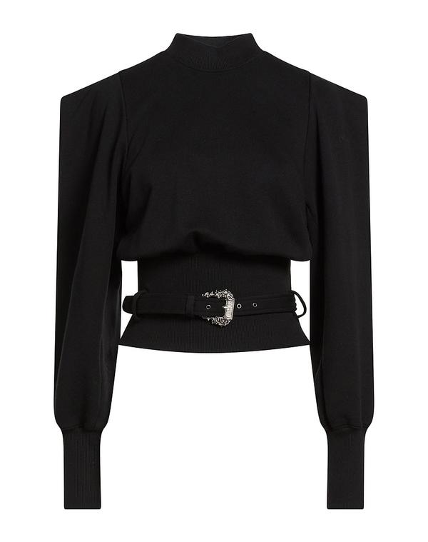 ヴェルサーチ レディース アウター パーカー・スウェット VERSACE JEANS COUTURE Black 黒いこと