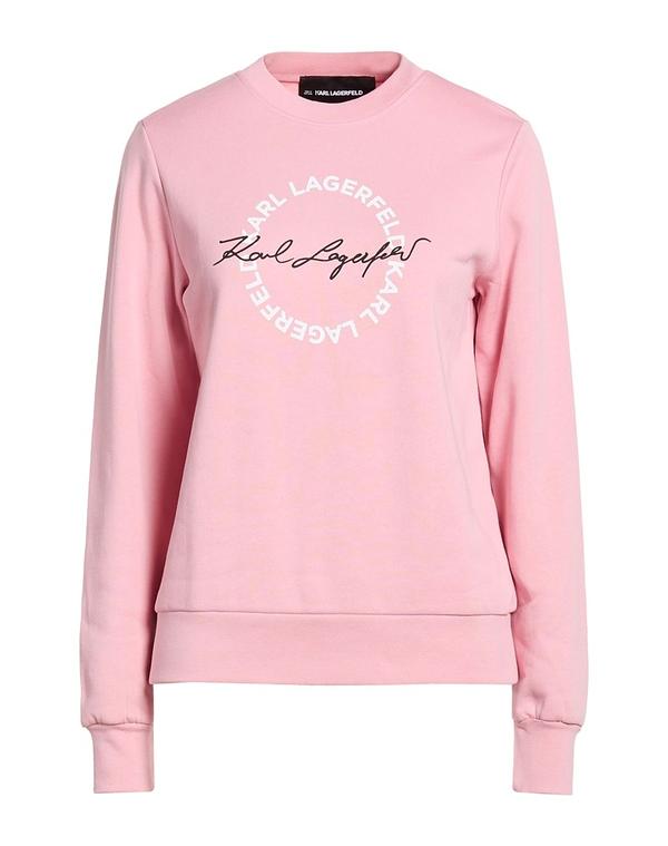 長い巻き毛 ラガーフェルド レディース アウター パーカー・スウェット KARLAGERFELD Pink さくら色