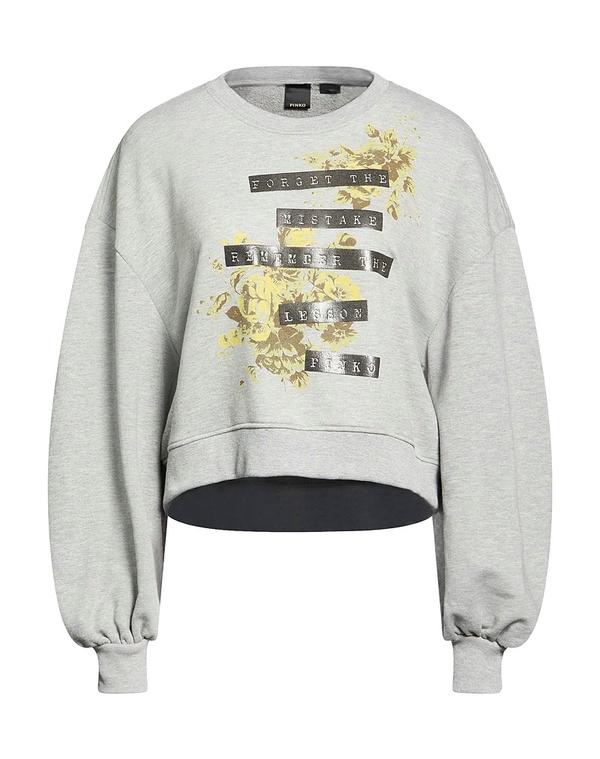 ピンコ レディース アウター パーカー・スウェット PINKO Light Gray 薄墨色