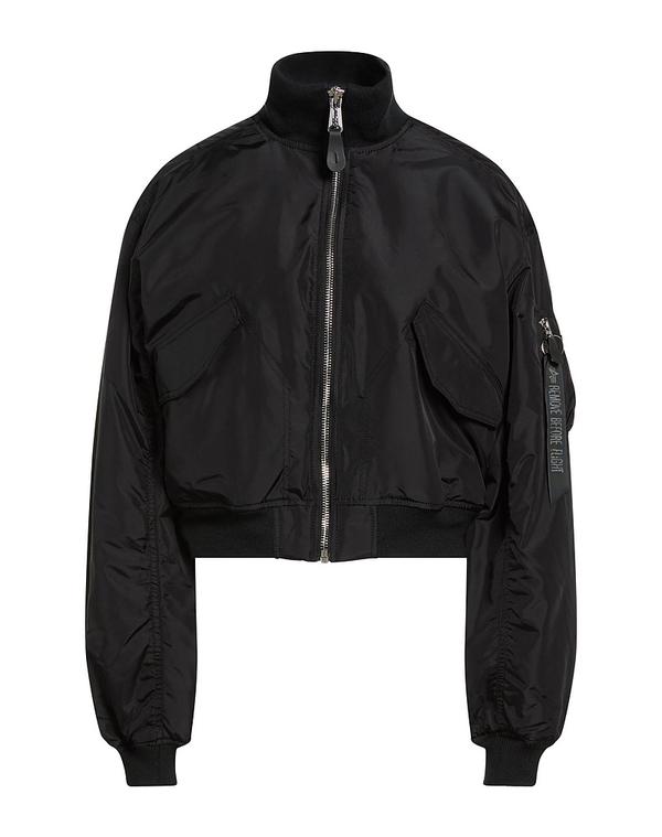 アルファインダストリーズ レディース アウター 上衣・上衣 ボンバージャケット ALPHA INDUSTRIES Black 黒いこと