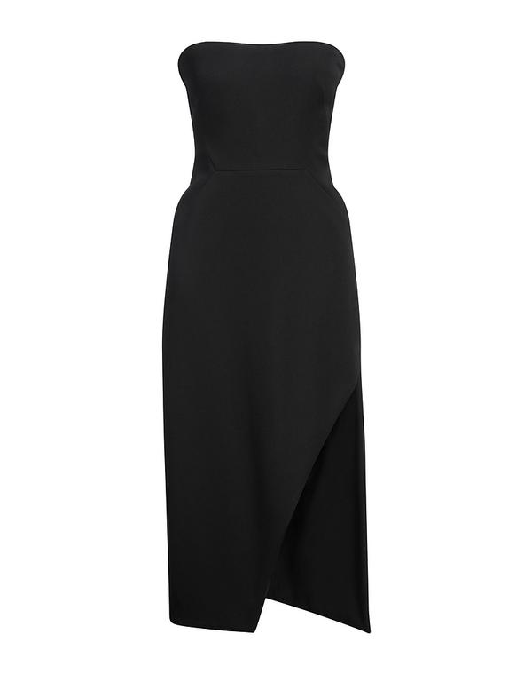 マックイーン レディース ドレス ミディ丈ワンピース MCQUEEN ひざ丈ワンピース Black ブラック
