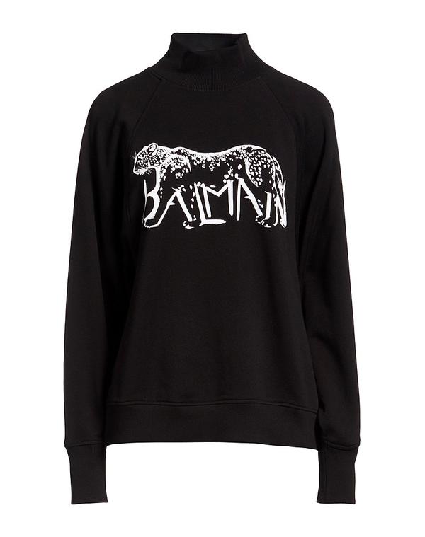 バルマン レディース アウター パーカー・スウェット BALMAIN Black 黒いこと