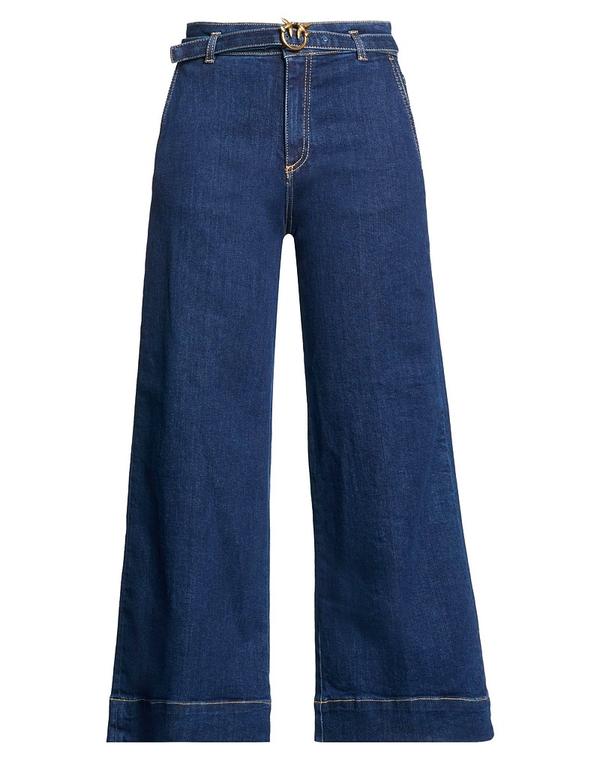 ピンコ レディース ボトムス ジーンズズボン下 太陽フレア\u0026ワイドレッグ PINKO \u0026 Blue 青色