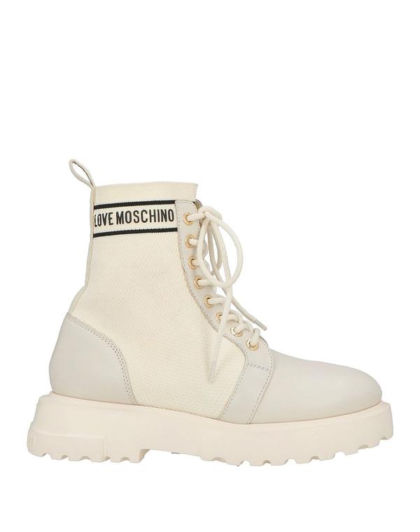 優しいこと モスキーノ レディース シューズ ブーツ・レインブーツ 遊撃手ブーツ LOVE MOSCHINO Ivory 象牙色