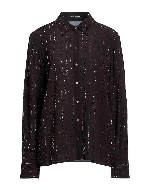 長い巻き毛 ラガーフェルド レディース トップス プルオーバー KARLAGERFELD Black 黒いこと