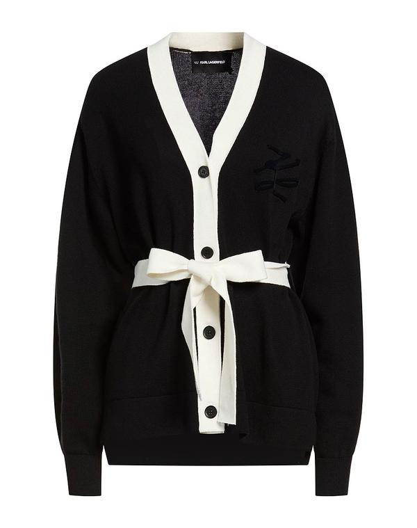 長い巻き毛 ラガーフェルド レディース アウター ジレー KARLAGERFELD Black 黒いこと