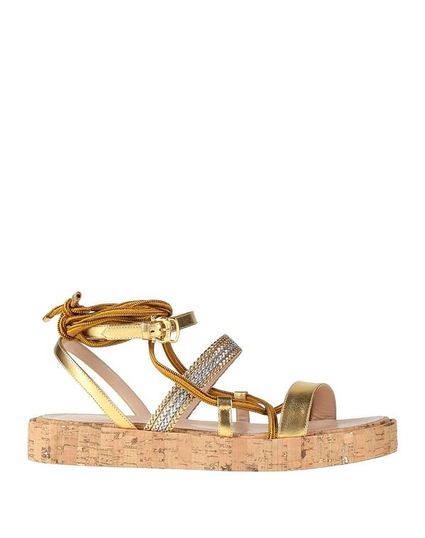 ポリーニ レディース シューズ サンダル POLLINI Gold ゴールド
