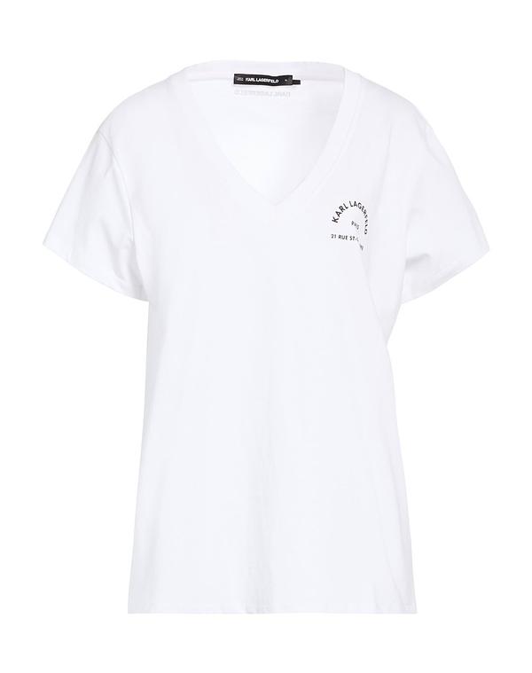 長い巻き毛 ラガーフェルド レディース トップス プルオーバー KARLAGERFELD White 白いこと