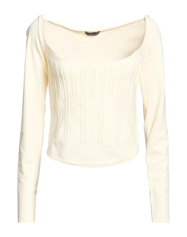 マグラー レディース トップス ティーシャツ MUGLER Off White 象牙色