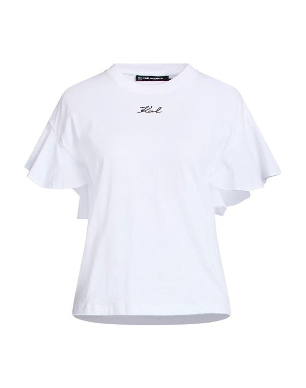 長い巻き毛 ラガーフェルド レディース トップス プルオーバー KARLAGERFELD White 白いこと
