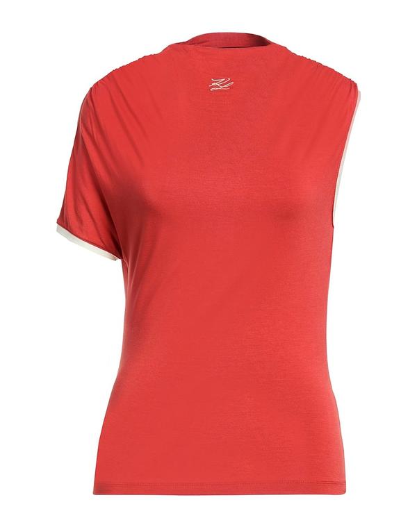 長い巻き毛 ラガーフェルド レディース トップス ティーシャツ KARLAGERFELD Reddish Brown 赤銅色