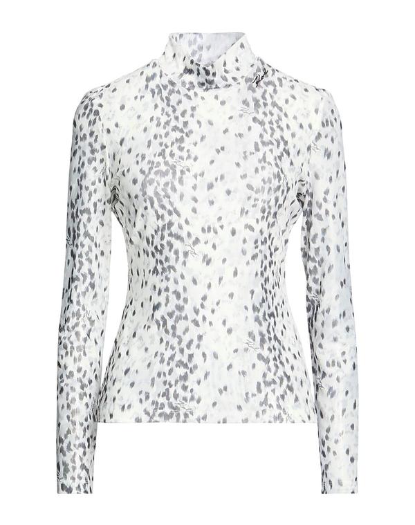 長い巻き毛 ラガーフェルド レディース トップス プルオーバー KARLAGERFELD White 白いこと