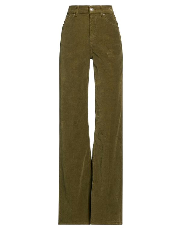ドンダップ レディース ボトムス 心地好いズボン下 フレアカットパンツ DONDUP Military Green 緑であること