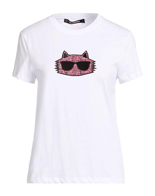 長い巻き毛 ラガーフェルド レディース トップス プルオーバー KARLAGERFELD White 白いこと