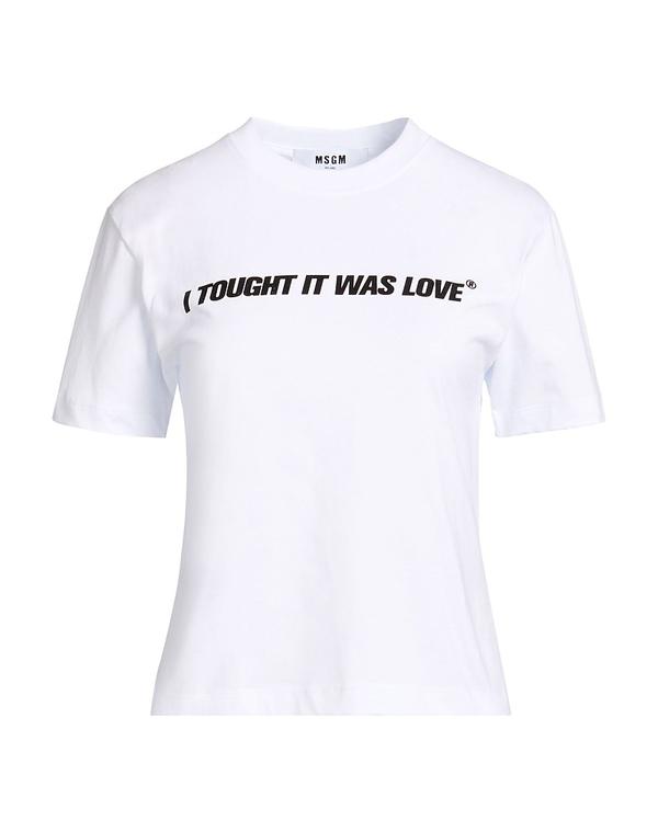 エムエスジイエム レディース トップス ティーシャツ MSGM White 白いこと