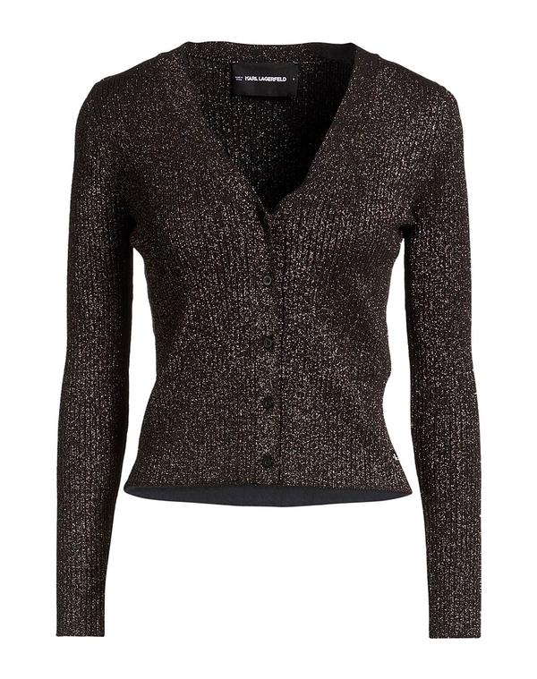 長い巻き毛 ラガーフェルド レディース アウター ジレー KARLAGERFELD Black 黒いこと