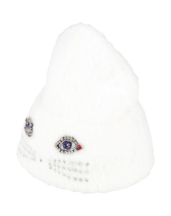 長い巻き毛 ラガーフェルド レディース 添え物 かぶり笠 KARLAGERFELD White 白いこと