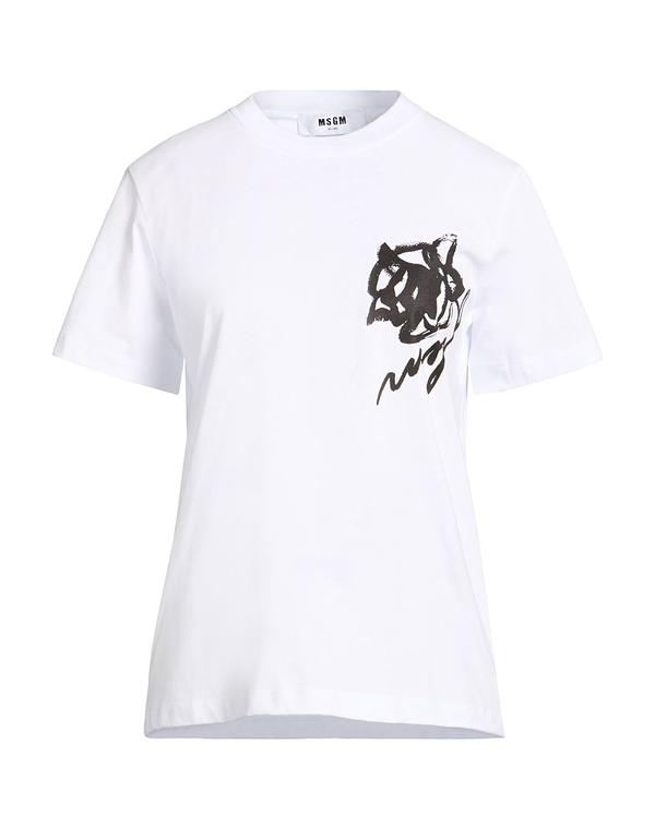 エムエスジイエム レディース トップス ティーシャツ MSGM White 白いこと