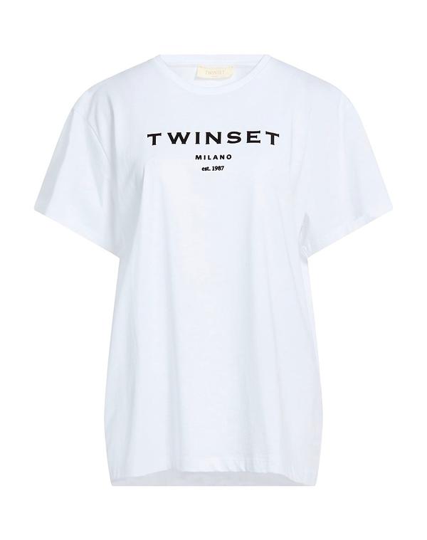 ツイン書き割り レディース トップス ティーシャツ TWINSET White 白いこと