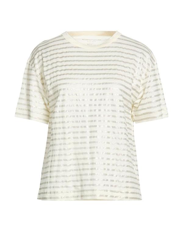 マジェスティック レディース トップス ティーシャツ MAJESTIC FILATURES Ivory 象牙色