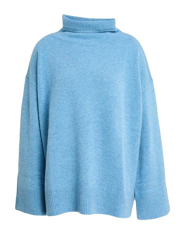 アスペジ レディース アウター ニット・セータートルネック ASPESI Light Blue 青碧