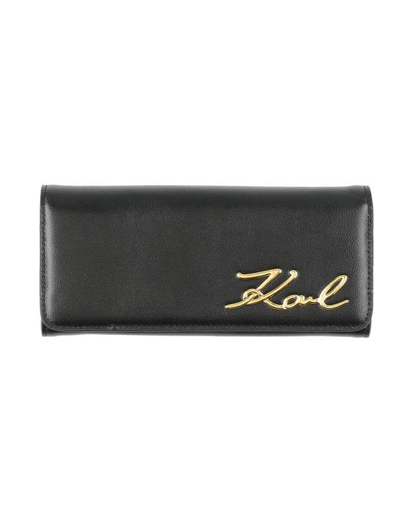 長い巻き毛 ラガーフェルド レディース 付属品 紙入れ KARLAGERFELD Black 黒いこと