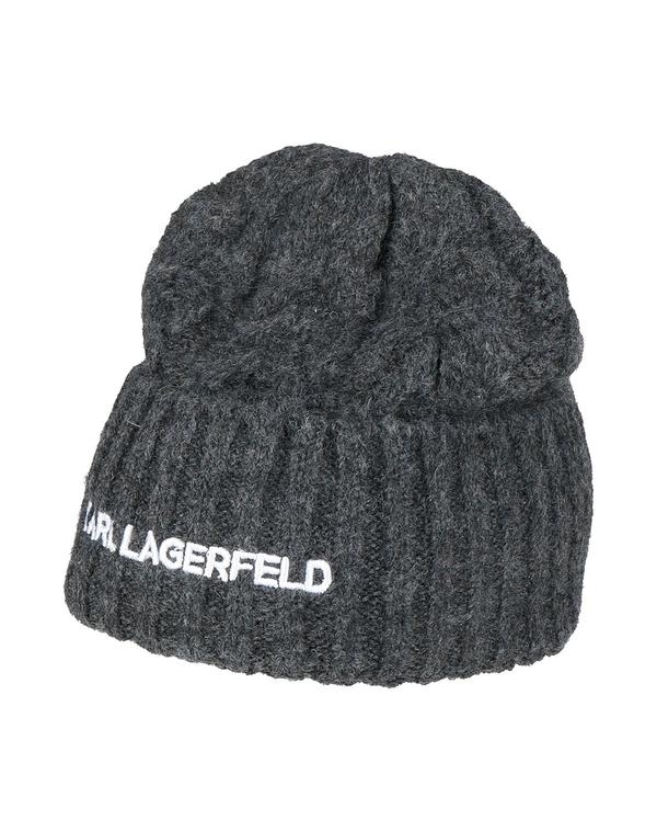 カール ラガーフェルド レディース アクセサリー 帽子 KARLAGERFELD Charcoal チャコール｜ReVida 店