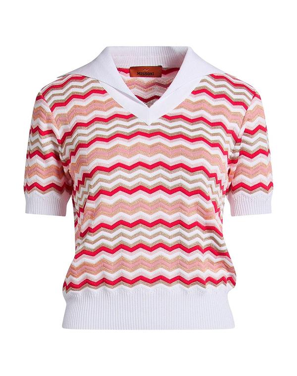 ミッソーニ レディース トップス プルオーバー ティーシャツ MISSONI Pink さくら色