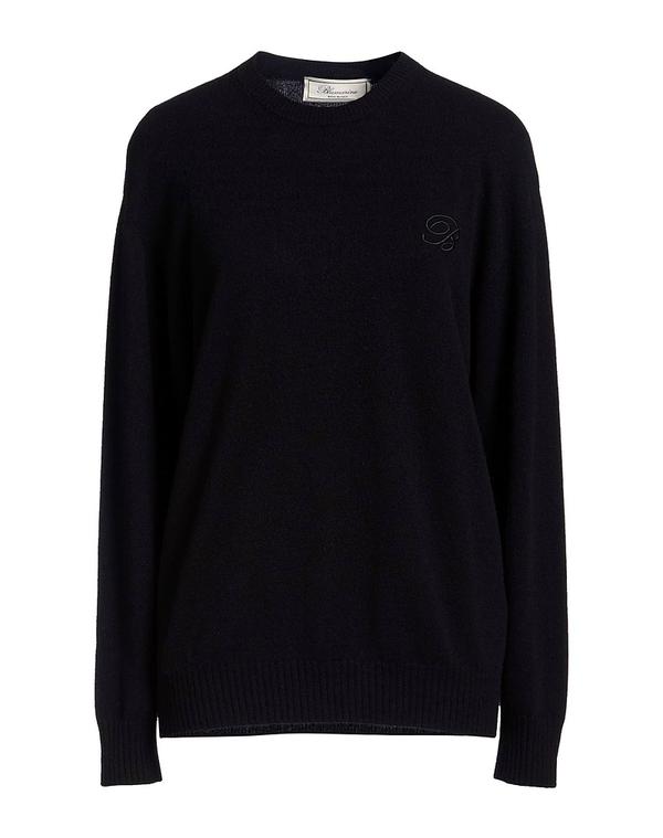 ブルマリン レディース アウター ジレー カシミール編み物 BLUMARINE Black 黒いこと