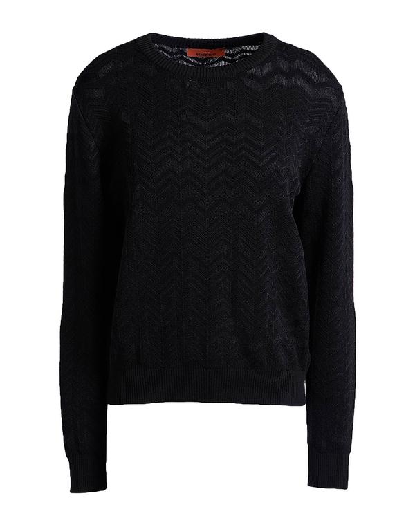 ミッソーニ レディース トップス プルオーバー ティーシャツ MISSONI Black 黒いこと