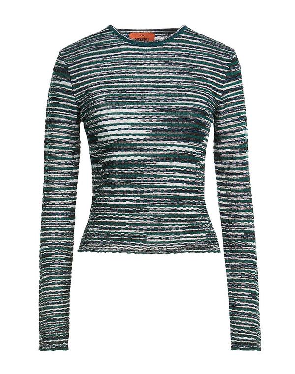 ミッソーニ レディース トップス プルオーバー ティーシャツ MISSONI Dark Green 緑であること