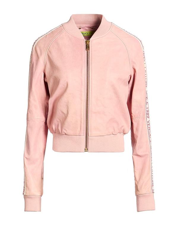 ヴェルサーチ レディース アウター 上衣・上衣 なめし革上衣 VERSACE JEANS COUTURE Pink サクラ色
