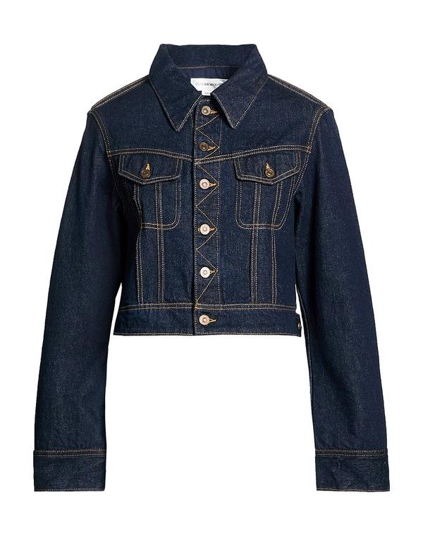 ヴィクトリア ベッカム レディース アウター 上衣・上衣 ジーンズ上衣 VICTORIA BECKHAM Blue 青み