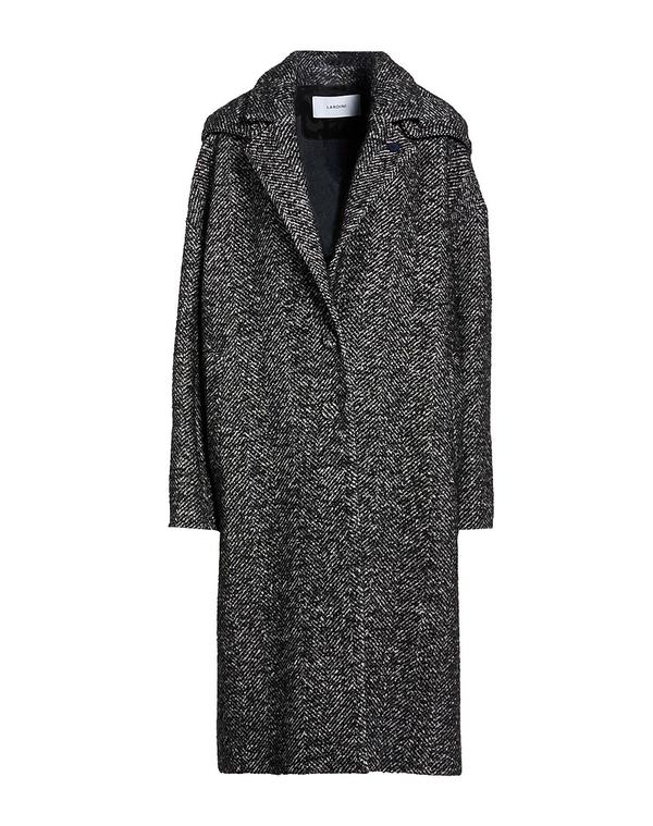 ラルディーニ レディース アウター 厚地の外套 LARDINI Black 黒いこと