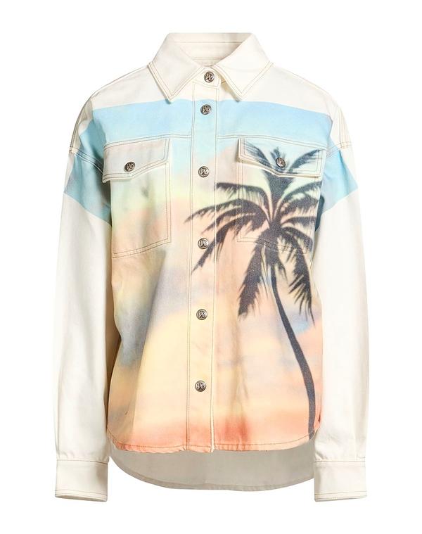 パーム・エンジェルス レディース アウター 上衣・上衣 ジーンズ上衣 PALM ANGELS White 白いこと