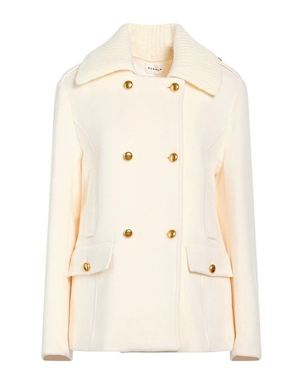 パロッシュ レディース アウター 厚地の外套 P.A.R.O.S.H. Off White 象牙色
