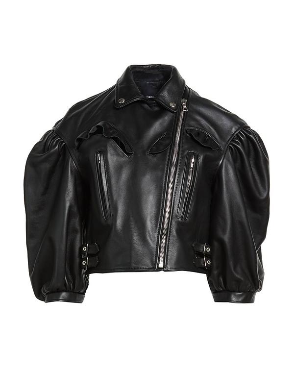 シモーネ・ロシャ レディース アウター 上衣・上衣 バイカージャケット SIMONE ROCHA Black 黒いこと