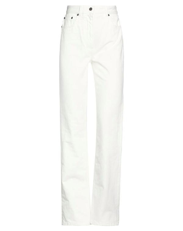 フェラガモ レディース ボトムス ジーンズズボン下 ストレートレッグ FERRAGAMO White 白いこと
