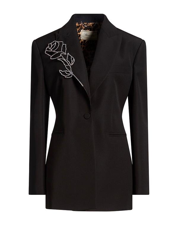 ブルマリン レディース アウター 上衣・上衣 テーラードジャケット BLUMARINE Black 黒いこと