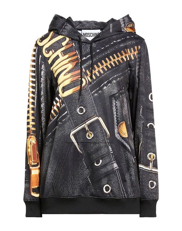 モスキーノ レディース アウター パーカー・スウェット MOSCHINO Black 黒いこと