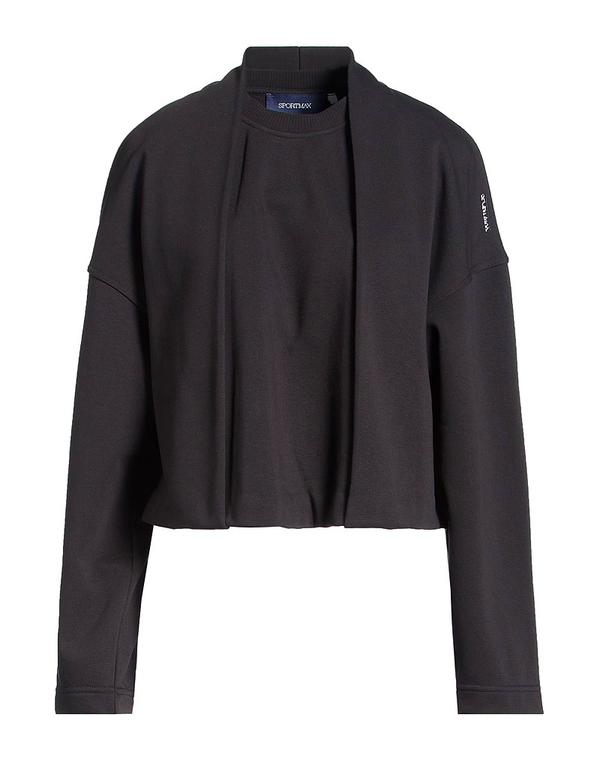運動競技マックス レディース アウター パーカー・スウェット SPORTMAX Black 黒いこと
