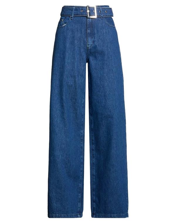 長い巻き毛 ラガーフェルド レディース ボトムス ジーンズズボン下 デニム KARLAGERFELD Blue 青み