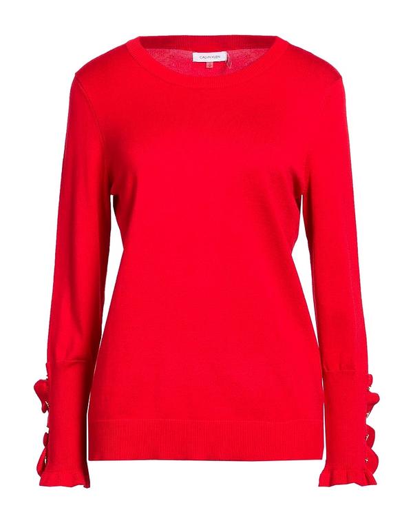 カルバンクライン レディース トップス プルオーバー ティーシャツ CALVIN KLEIN Red 赤いこと