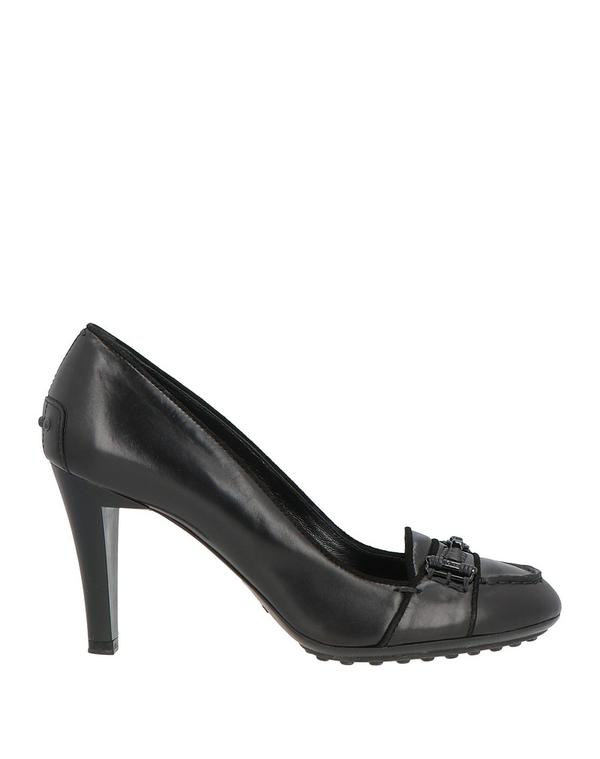 トッズ レディース シューズ スリッポン・ローファー モカシン TOD\u0027S Black 黒いこと