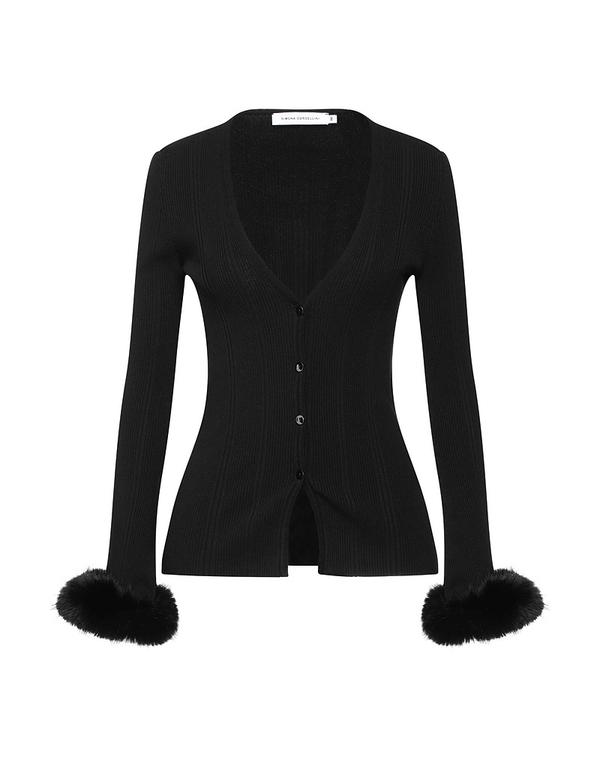 シモーナ コルセリーニ レディース アウター ジレー SIMONA CORSELLINI Black 黒いこと