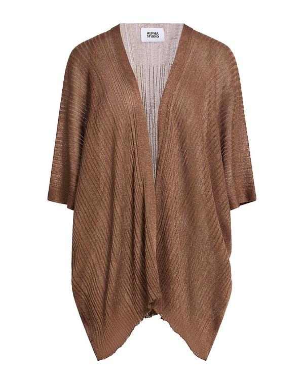 アルファス テューディオ レディース アウター ジレー ALPHA STUDIO Light Brown 赤銅色