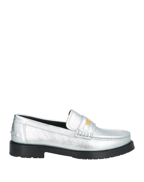 モスキーノ レディース シューズ スリッポン・ローファー モカシン MOSCHINO Silver しろがね色